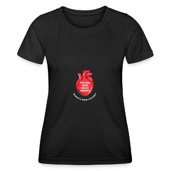 Crise cardiaque Chirurgie cardiaque Chirurgie Hospital - T-shirt sport Femme - noir - Devant - AI Model Female 172 light (172cm)