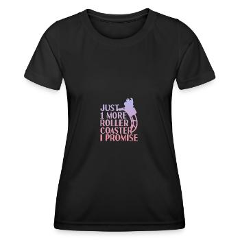 Roller Coaster Amusement Park Amusement Park - Women's Functional T-Shirt - black - Front - AI Model Female 172 light (172cm)