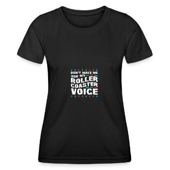Roller Coaster Amusement Park Amusement Park - Women's Functional T-Shirt - black - Front - AI Model Female 172 light (172cm)
