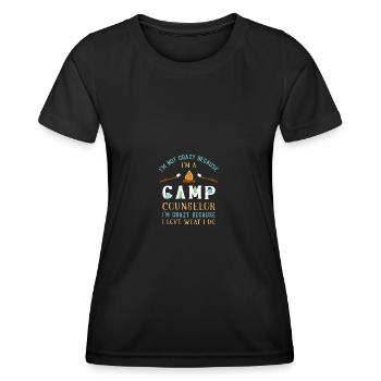 Zeltlager Leiter Sommercamp - Frauen Funktions-T-Shirt - Schwarz - Vorne - AI Model Female 172 light (172cm)