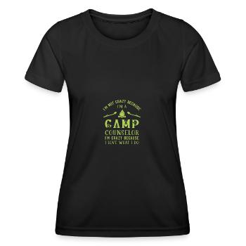 Zeltlager Leiter Sommercamp - Frauen Funktions-T-Shirt - Schwarz - Vorne - AI Model Female 172 light (172cm)