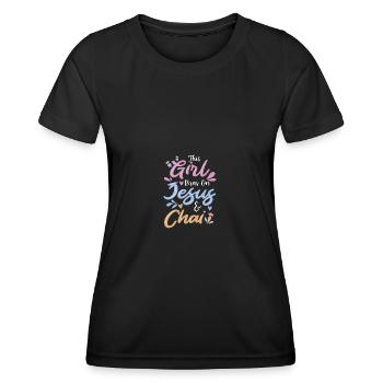 Chai Latte Tee trinken Teetrinker - Frauen Funktions-T-Shirt - Schwarz - Vorne - AI Model Female 172 light (172cm)