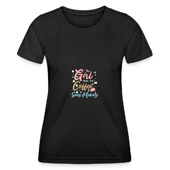 Seife Herstellen Handgemachte Seife - Frauen Funktions-T-Shirt - Schwarz - Vorne - AI Model Female 172 light (172cm)