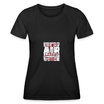 Fluglotse Flughafen Tower - Frauen Funktions-T-Shirt - Schwarz - Vorne - AI Model Female 172 light (172cm)