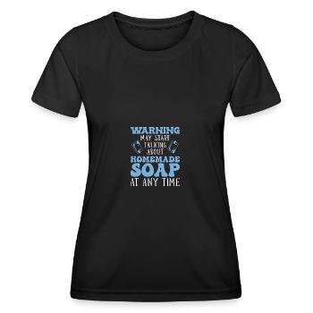 Seife Herstellen Handgemachte Seife - Frauen Funktions-T-Shirt - Schwarz - Vorne - AI Model Female 172 light (172cm)