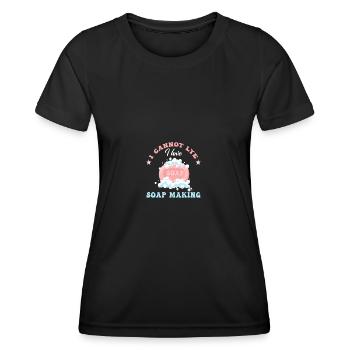 Seife Herstellen Handgemachte Seife - Frauen Funktions-T-Shirt - Schwarz - Vorne - AI Model Female 172 light (172cm)