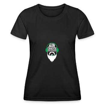 Fluglotse Flughafen Tower - Frauen Funktions-T-Shirt - Schwarz - Vorne - AI Model Female 172 light (172cm)