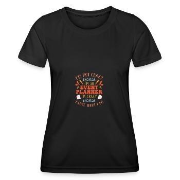 Gestionnaire d’événements Gestionnaire d’événements - T-shirt sport Femme - noir - Devant - AI Model Female 172 light (172cm)