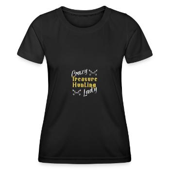 Chasseur de trésors Chasse au trésor Détecteur de métaux - T-shirt sport Femme - noir - Devant - AI Model Female 172 light (172cm)