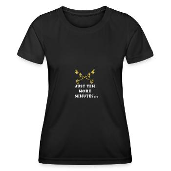 Chasseur de trésors Chasse au trésor Détecteur de métaux - T-shirt sport Femme - noir - Devant - AI Model Female 172 light (172cm)