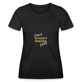 Chasseur de trésors Chasse au trésor Détecteur de métaux - T-shirt sport Femme - noir - Devant - AI Model Female 172 light (172cm)