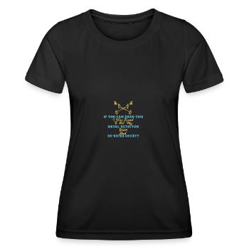 Chasseur de trésors Chasse au trésor Détecteur de métaux - T-shirt sport Femme - noir - Devant - AI Model Female 172 light (172cm)