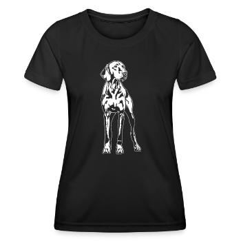 Hungarian Vizsla Portrait Dog Dogs Wilsigns - Women's Functional T-Shirt - black - Front - AI Model Female 172 light (172cm)