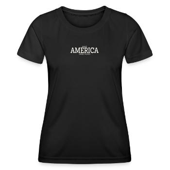 RENDRE L’AMÉRIQUE DOUCE À NOUVEAU - T-shirt sport Femme - noir - Devant - AI Model Female 172 light (172cm)
