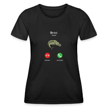 brochet - T-shirt sport Femme - noir - Devant - AI Model Female 172 light (172cm)