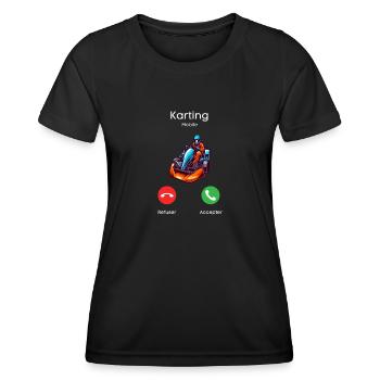appel du karting - T-shirt sport Femme - noir - Devant - AI Model Female 172 light (172cm)
