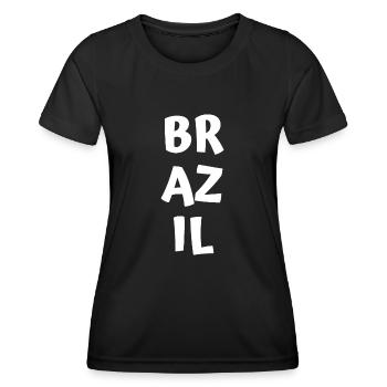 Brazil - Frauen Funktions-T-Shirt - Schwarz - Vorne - AI Model Female 172 light (172cm)
