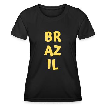 Brazil - Women's Functional T-Shirt - black - Front - AI Model Female 172 light (172cm)