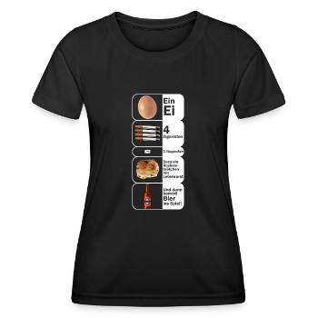 4 Zigaretten - Frauen Funktions-T-Shirt - Schwarz - Vorne - AI Model Female 172 light (172cm)