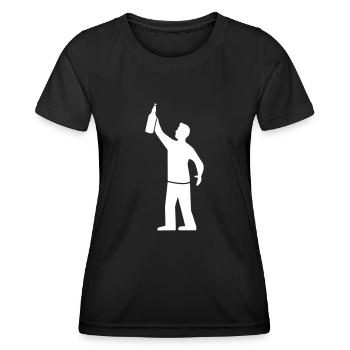 Trinken Party Bier - Frauen Funktions-T-Shirt - Schwarz - Vorne - AI Model Female 172 light (172cm)