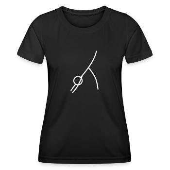 Exercice de yoga - T-shirt sport Femme - noir - Devant - AI Model Female 172 light (172cm)