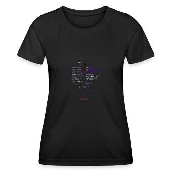 Turn Coffee into Code - Frauen Funktions-T-Shirt - Schwarz - Vorne - AI Model Female 172 light (172cm)