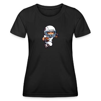 Touchdown Champion : le talent du football en action - T-shirt sport Femme - noir - Devant - AI Model Female 172 light (172cm)