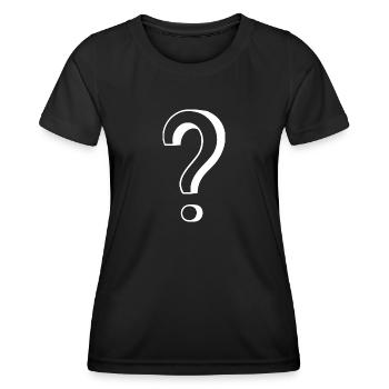Point d’interrogation Bande dessinée - T-shirt sport Femme - noir - Devant - AI Model Female 172 light (172cm)
