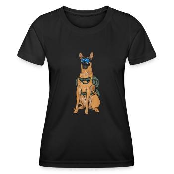 Malinois Belgian Shepherd Mechelaar Dog - Women's Functional T-Shirt - black - Front - AI Model Female 172 light (172cm)