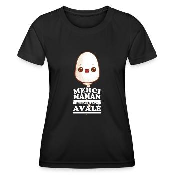 Thank you Mom for not swallowing me - Women's Functional T-Shirt - black - Front - AI Model Female 172 light (172cm)