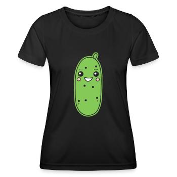 Gurke - Frauen Funktions-T-Shirt - Schwarz - Vorne - AI Model Female 172 light (172cm)