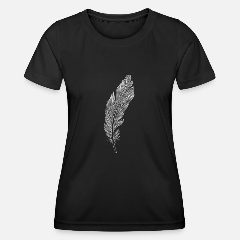 Gift feather bird feather Indian Style - Women's Functional T-Shirt - black