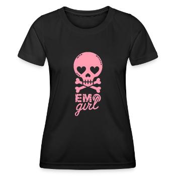Fille emo ! - T-shirt sport Femme - noir - Devant - AI Model Female 172 light (172cm)