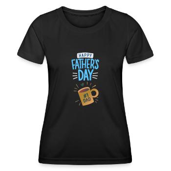 Happy Father Day - Women's Functional T-Shirt - black - Front - AI Model Female 172 light (172cm)