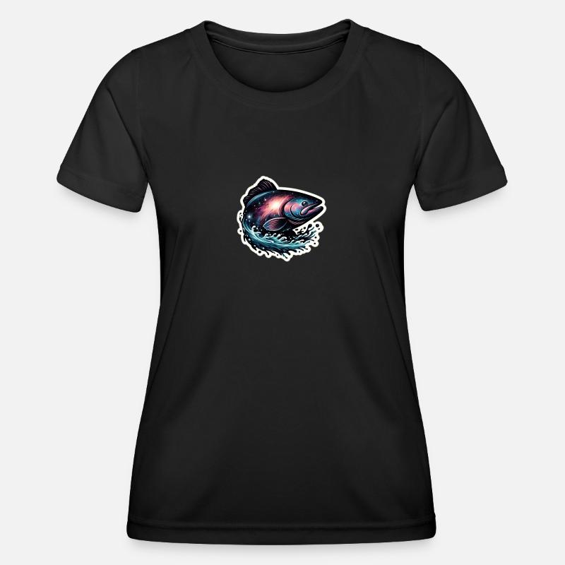 Galaxy fish - Women's Functional T-Shirt - black