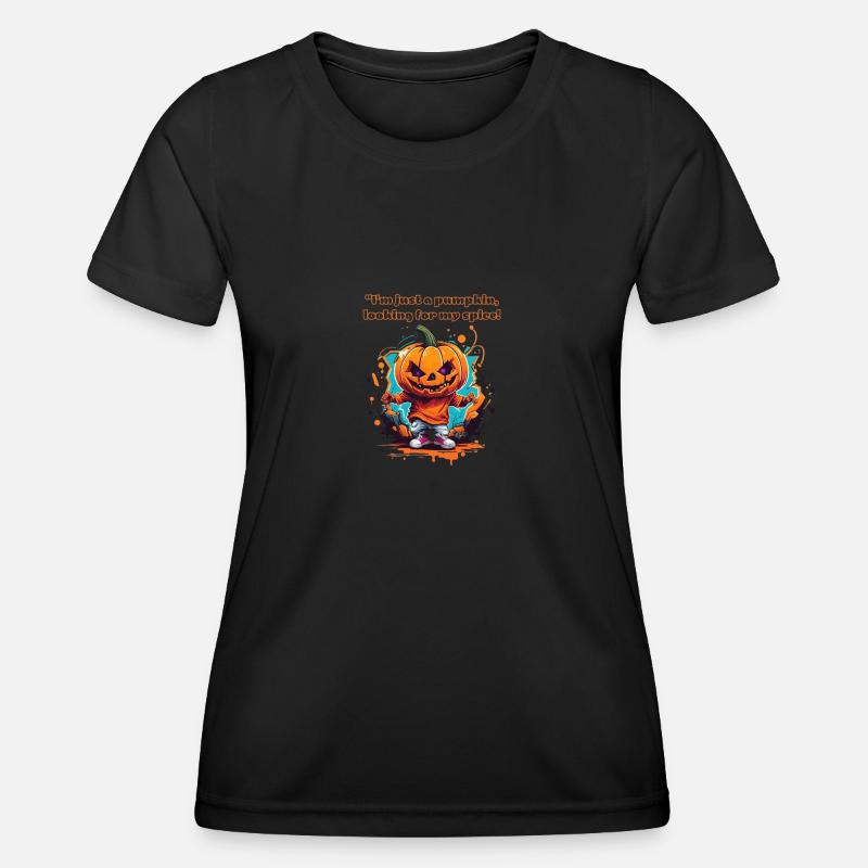 "I'm just a pumpkin looking for my Spice!" - Women's Functional T-Shirt - black