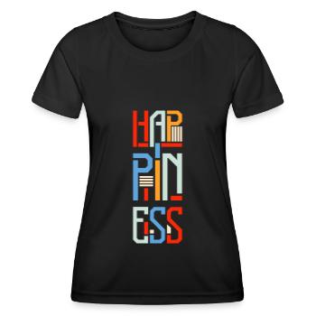 Glücklich Positiv Geld - Frauen Funktions-T-Shirt - Schwarz - Vorne - AI Model Female 172 light (172cm)