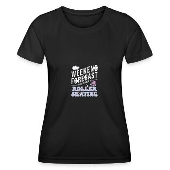 Roller Skating Inline Skating Inline Skates - Women's Functional T-Shirt - black - Front - AI Model Female 172 light (172cm)