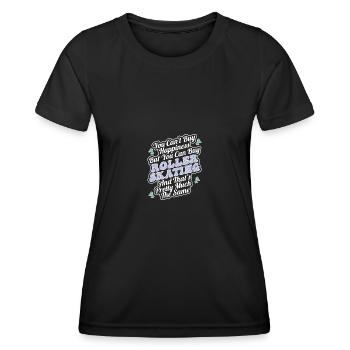 Roller Skating Inline Skating Inline Skates - Women's Functional T-Shirt - black - Front - AI Model Female 172 light (172cm)