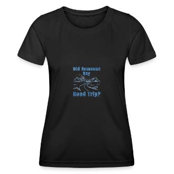 Road Trip - T-shirt sport Femme - noir - Devant - AI Model Female 172 light (172cm)