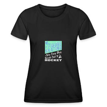 Eiskunstlauf - Frauen Funktions-T-Shirt - Schwarz - Vorne - AI Model Female 172 light (172cm)