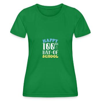 100 Days Of School - Women's Functional T-Shirt - kelly green - Front - AI Model Female 172 dark (172cm)