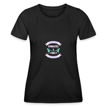 Gymnastik Turnen Turner - Frauen Funktions-T-Shirt - Schwarz - Vorne - AI Model Female 172 light (172cm)