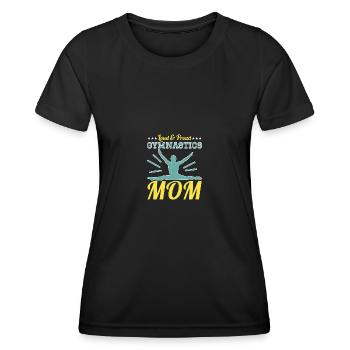 Gymnastik Turnen Turner - Frauen Funktions-T-Shirt - Schwarz - Vorne - AI Model Female 172 light (172cm)