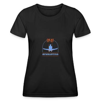 Gymnastik Turnen Turner - Frauen Funktions-T-Shirt - Schwarz - Vorne - AI Model Female 172 light (172cm)