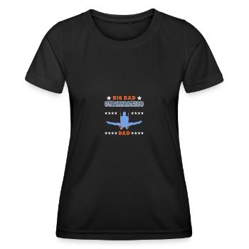 Gymnastik Turnen Turner - Frauen Funktions-T-Shirt - Schwarz - Vorne - AI Model Female 172 light (172cm)