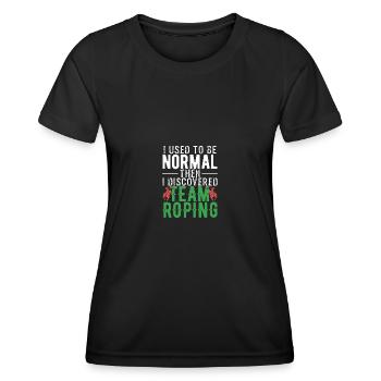 Équipe de corde - T-shirt sport Femme - noir - Devant - AI Model Female 172 light (172cm)