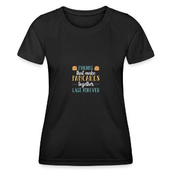 Pfannkuchen - Frauen Funktions-T-Shirt - Schwarz - Vorne - AI Model Female 172 light (172cm)