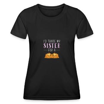 Pfannkuchen - Frauen Funktions-T-Shirt - Schwarz - Vorne - AI Model Female 172 light (172cm)
