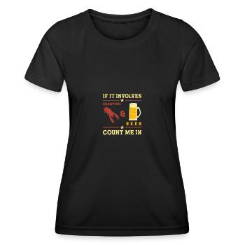 Langusten Languste - Frauen Funktions-T-Shirt - Schwarz - Vorne - AI Model Female 172 light (172cm)